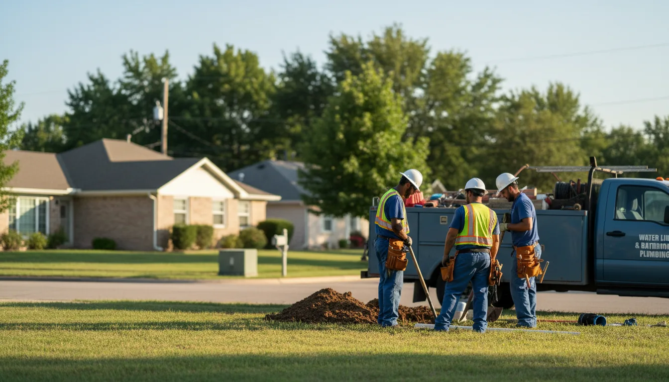 Residential water line and bathroom plumbing service in Anderson, IN